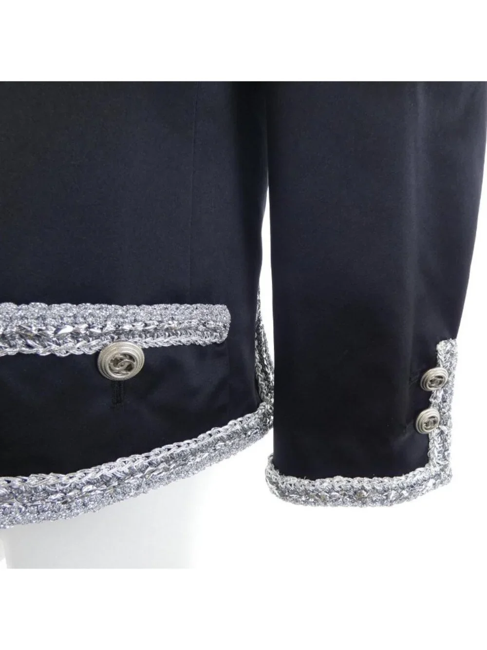 Chanel Collarless Jacket Black